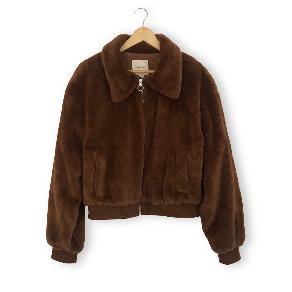 Brown Faux Fur Jacket